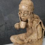 Hippie Girl Sipping Coffee